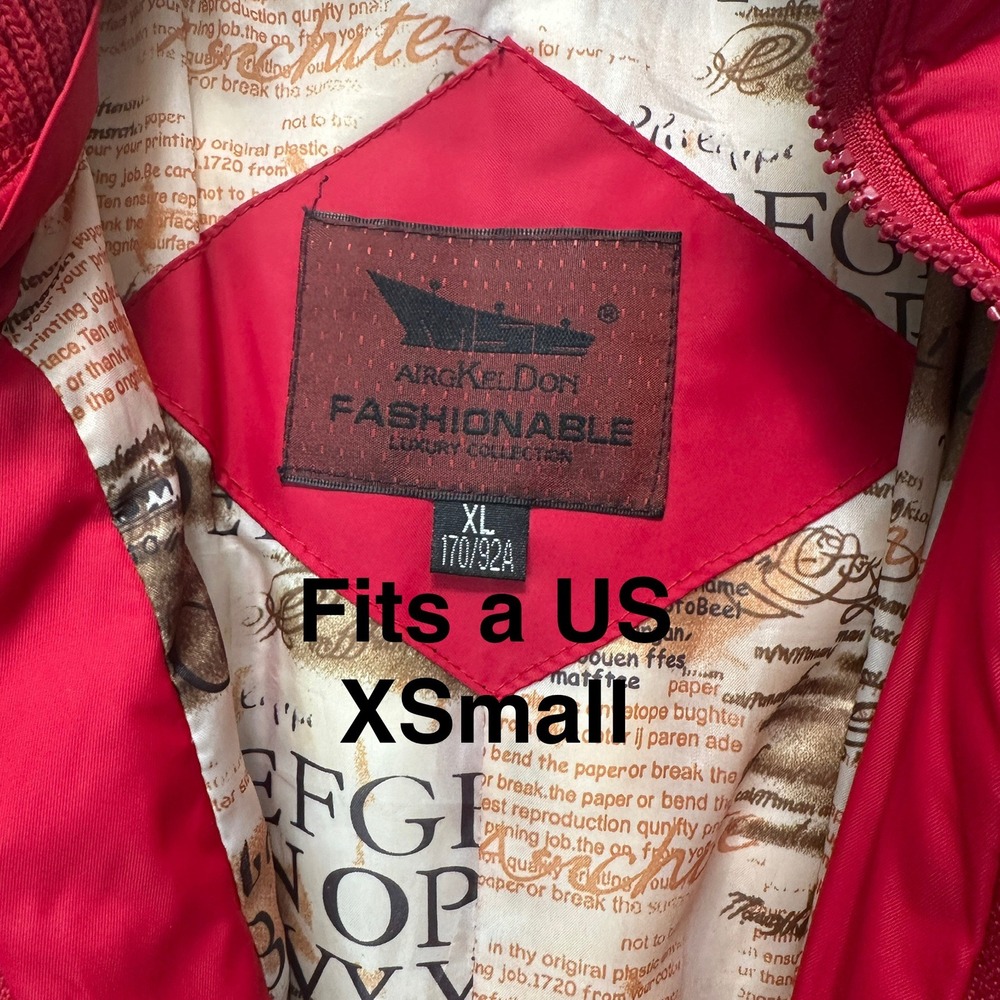 Down Long Coat Red Puffer Parka Jacket -US X-Small – 90% Duck AirgKelDon - Picture 4 of 6